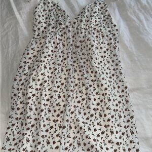 Princess Polly Floral Mini Dress - White and Red